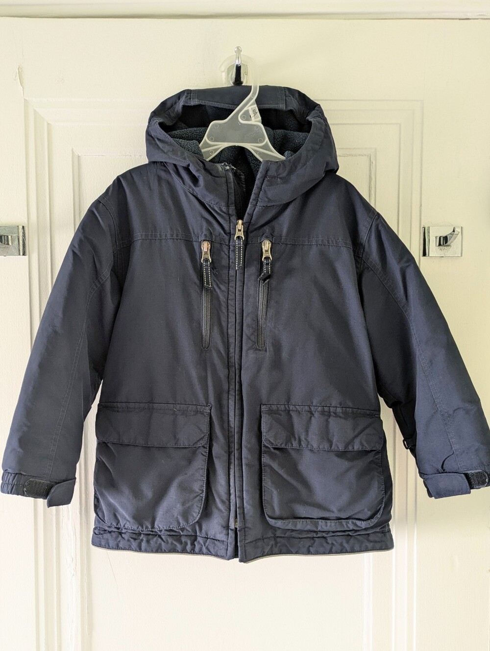 Lands' End navy blue winter coat